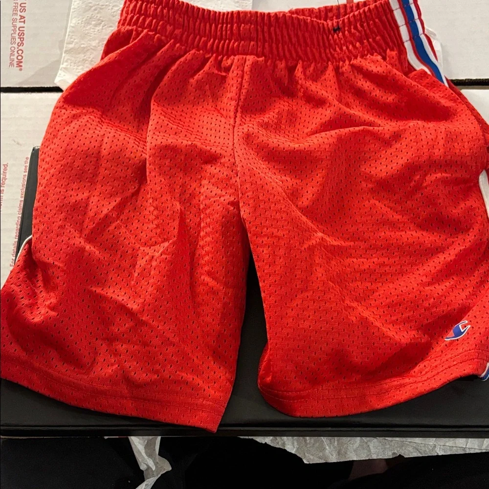 Champion Kids Bright Red Mesh Shorts 7/8